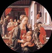 Filippino Lippi Virgin with the Child and Scenes from the Life of St Anne oil painting reproduction